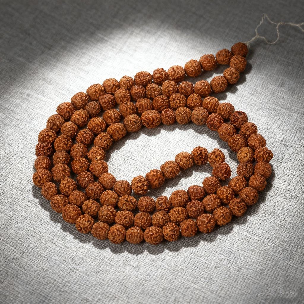108 Mala Rudraksha Beads Buddhist Prayer Necklace Meditation Jewelry Yoga Bracelet 6-14mm for DIY Jewelry Making Accessories