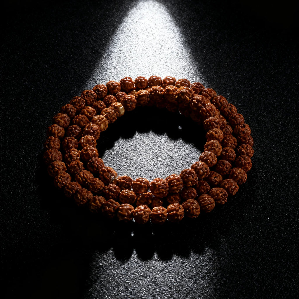 108 Mala Rudraksha Beads Buddhist Prayer Necklace Meditation Jewelry Yoga Bracelet 6-14mm for DIY Jewelry Making Accessories