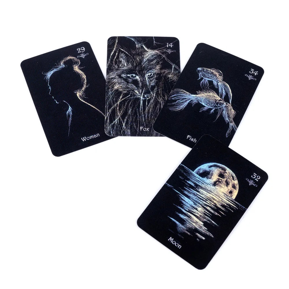 Clair De Lune Lenormand Oracle Cards Elegant Paper Deck For Divination And Gameplay Christmas Holiday Gifts For Party Game