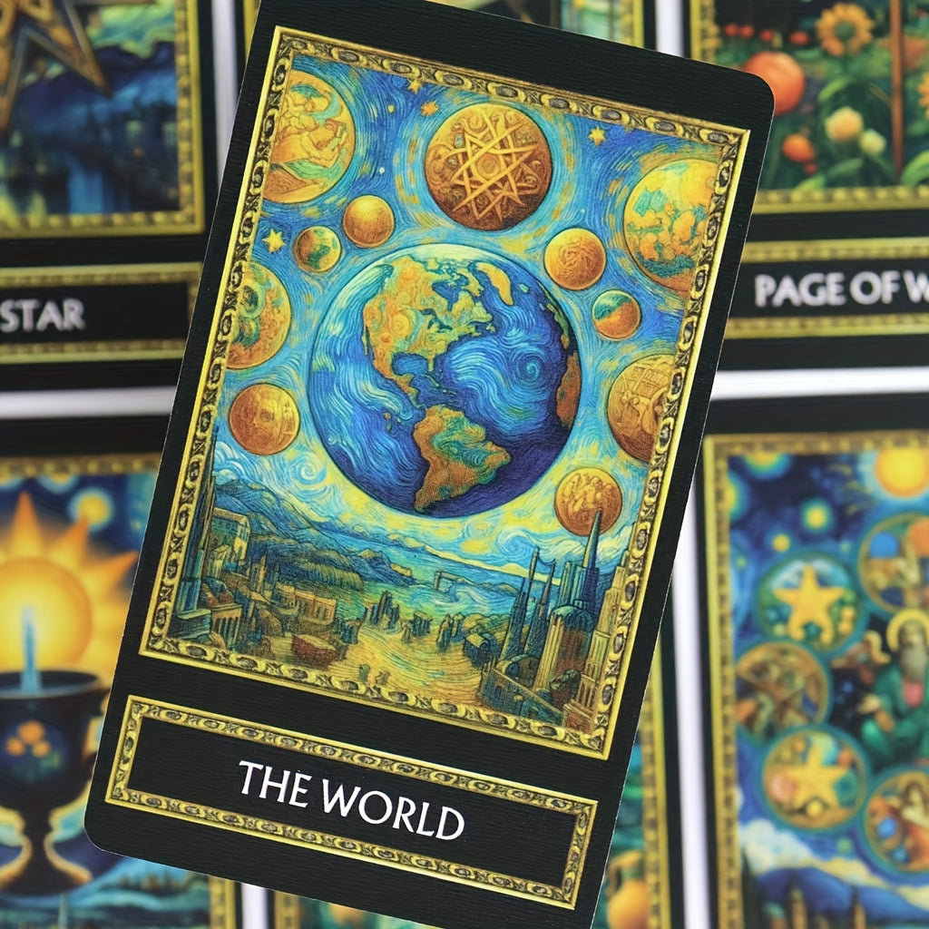Van Gogh Tarot Cards - 78-Card Deck, Art-Inspired Tarot Game, Premium Paper Material, Classic Divination Tool for Adults and Teens 14+