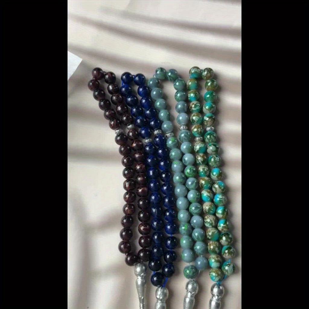 Single Spike Flower Color Round Bead Bracelet Muslim Prayer Tasbih Daily Arabic