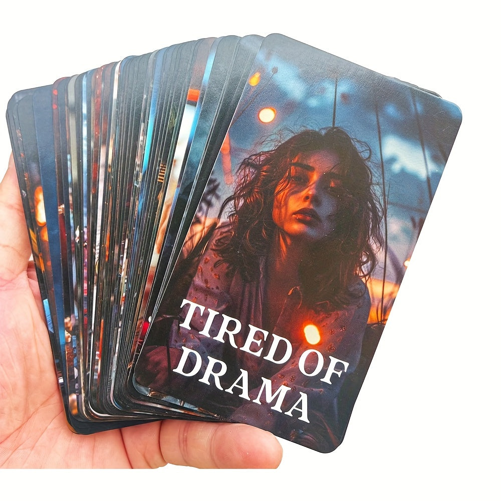 Hidden Lies Oracle Cards Deck - Divination Tool for Fortune Telling, Insight and Secret Revelation - Card Stock Material with Detailed Guide for Beginners, Teens & Adults Age 14+ - Mystical Tarot-Inspired Game Accessory