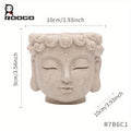 Zen-Inspired Buddha Head Succulent Planter - Resin Cactus Pot for Home & Office Decor, Versatile Indoor/Outdoor Flower Vase, Unique Bonsai Craft Gift