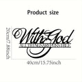 1pc, Anything Is Possible With God Metal Wall Signs, Scripture Signs, Christian Words, Scripture Signs, Farmhouse Decoration