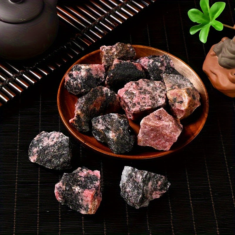 1pc/3pcs/5pcs Rhodonite Raw Stone and Stone, for Rolling and DIY Raw Stone and Crystal Natural Rock, Spiritual Crystal