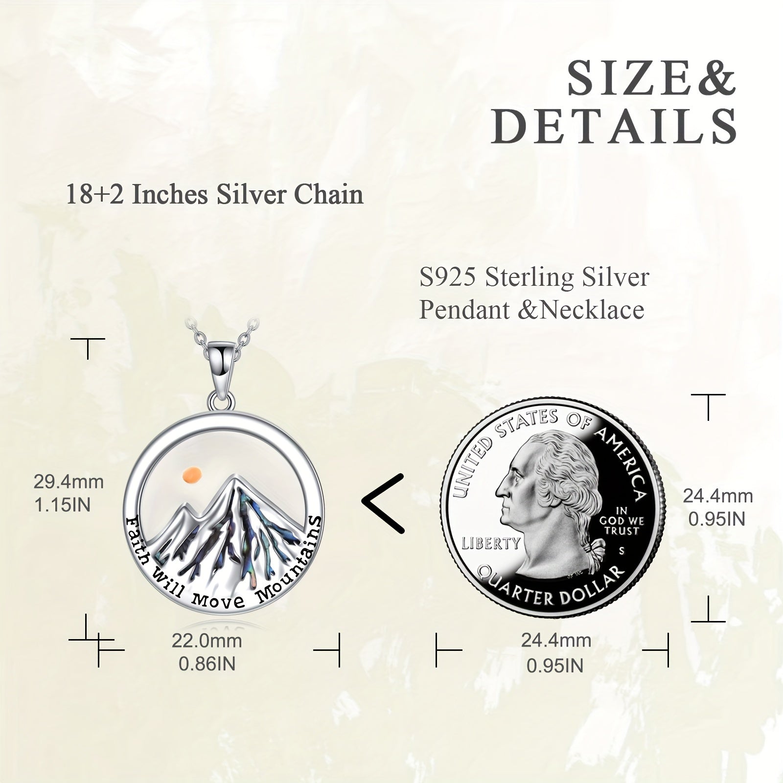 Mustard Seed Faith Necklace For Women Sterling Silver Your Faith Can Move Mountain Pendant Christian Jewelry For Women Mom
