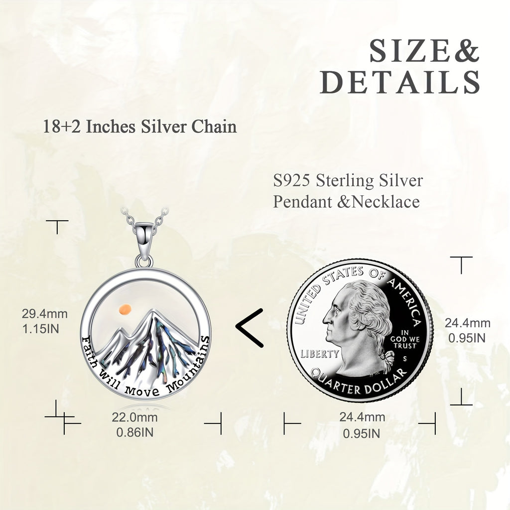 Mustard Seed Faith Necklace For Women Sterling Silver Your Faith Can Move Mountain Pendant Christian Jewelry For Women Mom