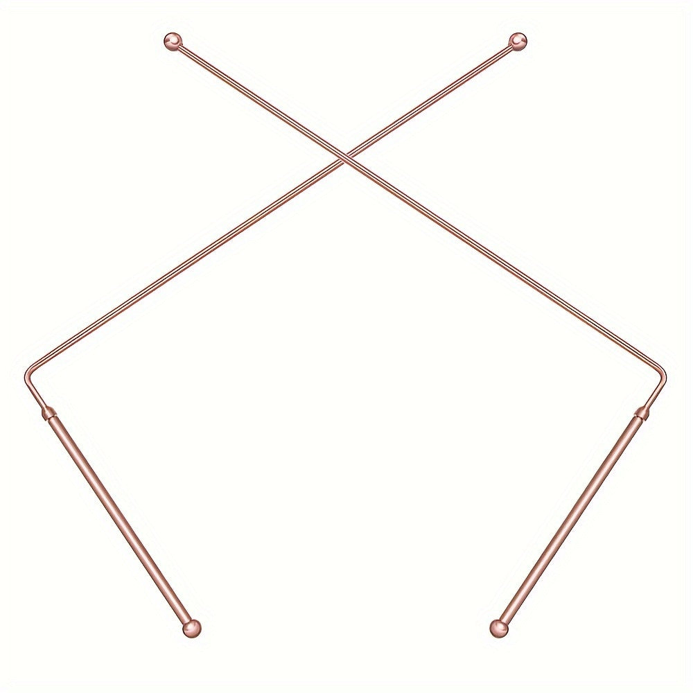 Set of 2 Dowsing Rods Made of 99.9% Pure Copper, Ideal for Ghost Hunting, Locating Water, And Finding Buried Treasures