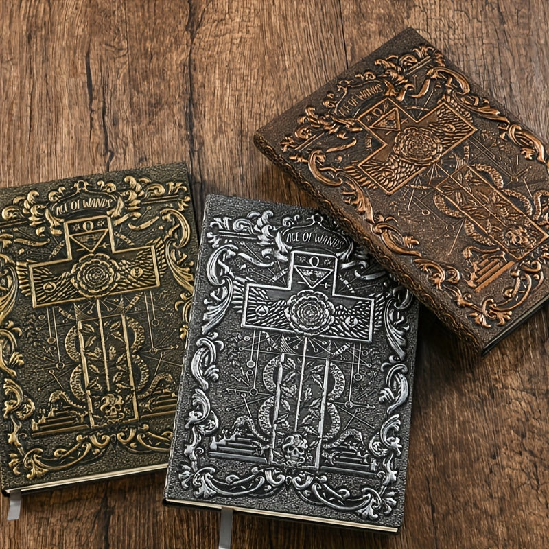 Luxury Vintage Rosicrucian Embossed Pu Leather Journal - Antique Bronze Notebook For Daily Office Use Leather Notebooks And Journals Leather Journal Notebook