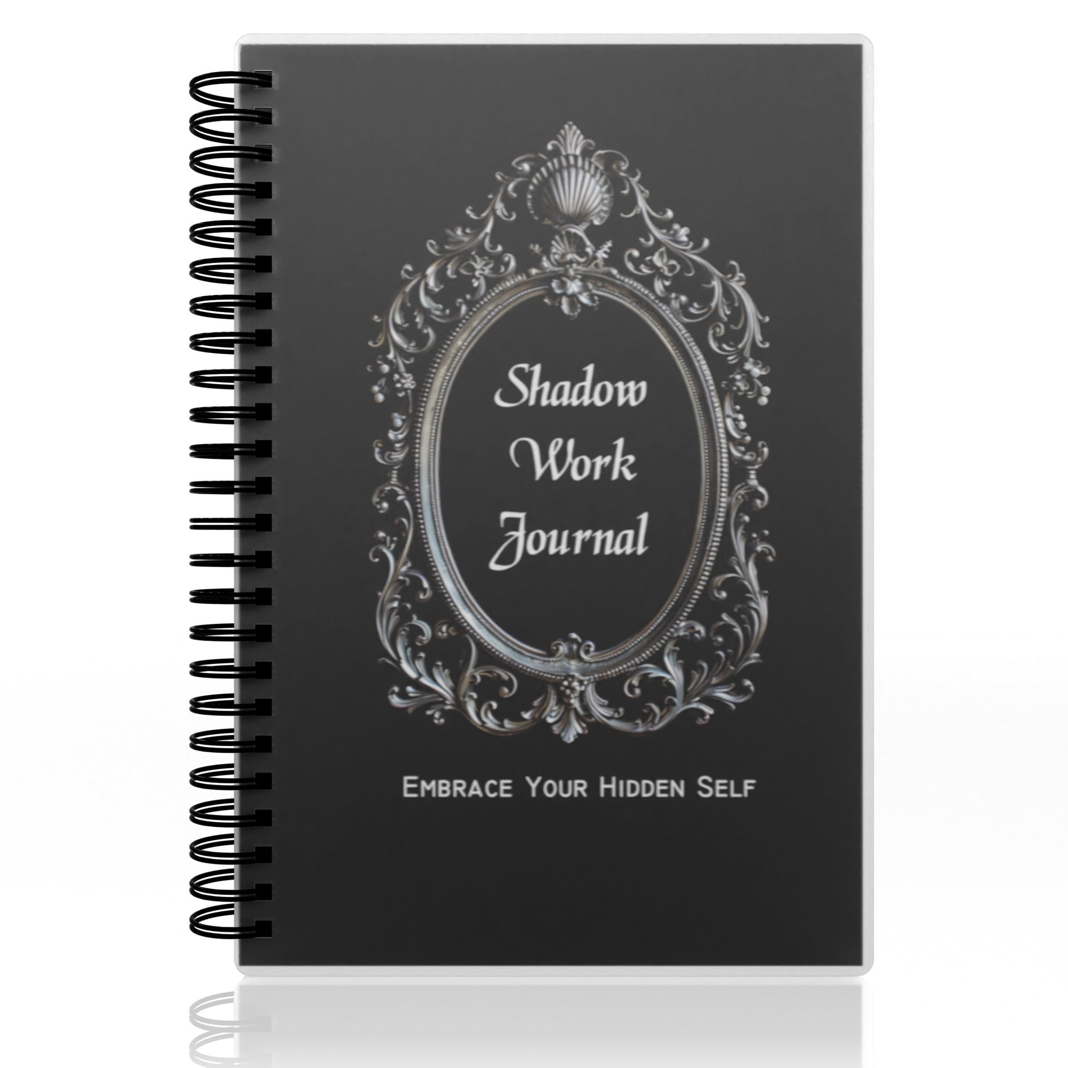 Shadow Work Journal - Embrace Your Hidden Self, Integrate and Transcend Shadows, Cultivate Inner Love | Guided Exercises for Healing and Nurturing, Black Cover with Ornate Frame Design