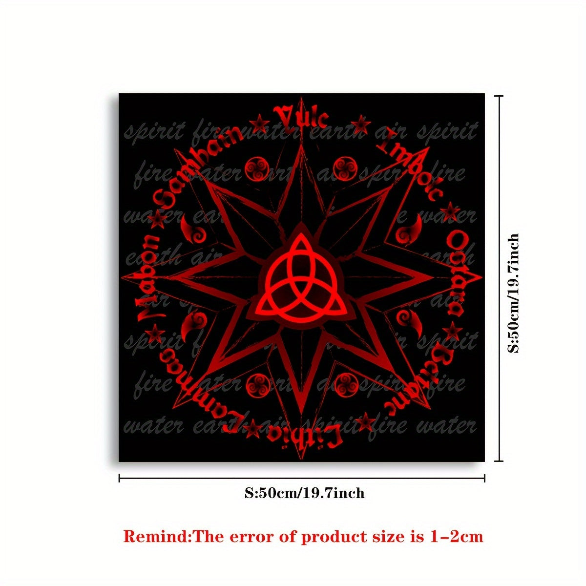 1pc Star Pattern Tarot Tablecloth, Polyester Fabric, 19.68"x19.68" / 29.52"x29.52" - Versatile, Holiday-Ready for Christmas, Halloween, Easter, Hanukkah, Thanksgiving, Perfect for Anniversary, Bachelor Party, Graduation, Bar/