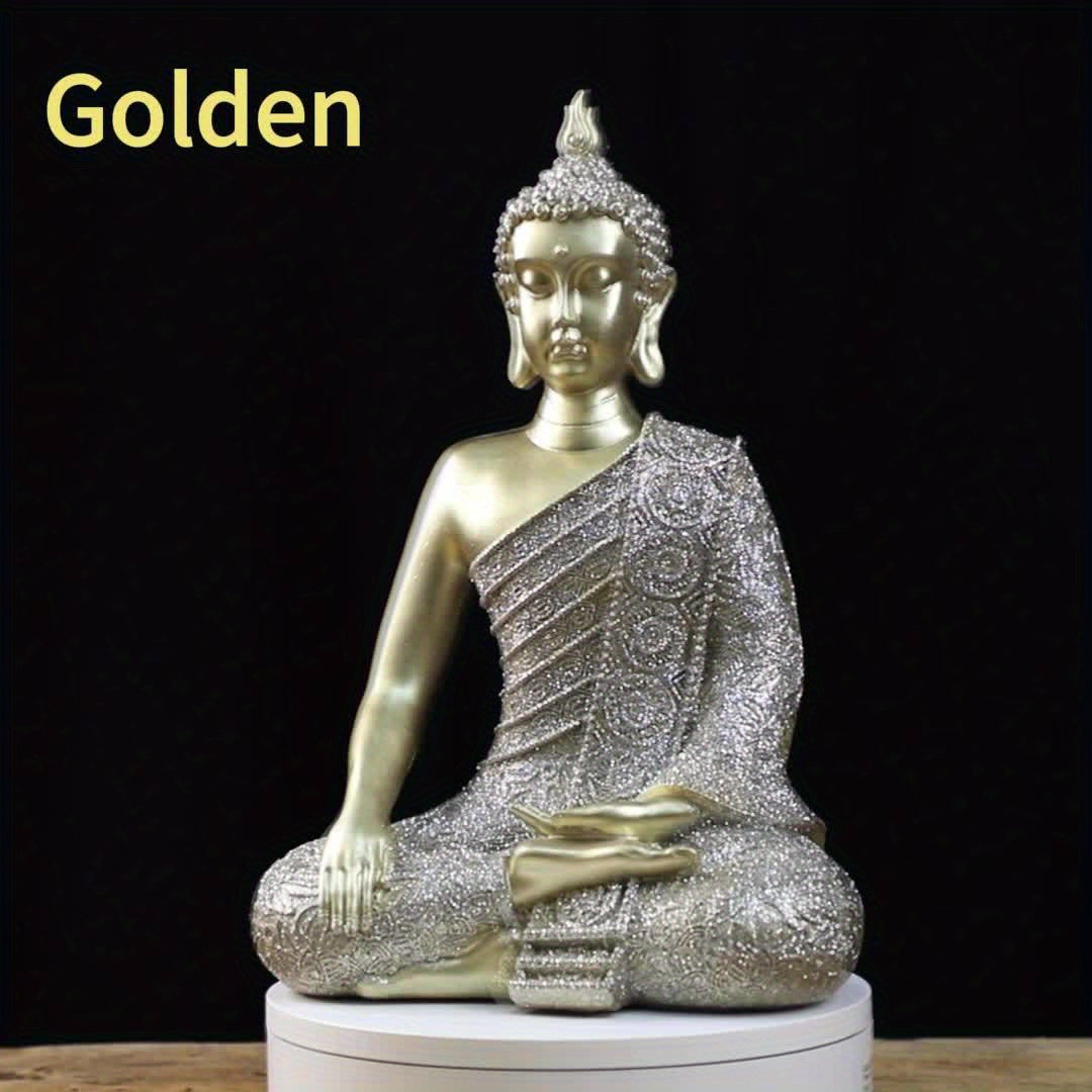 1 Resin Meditating Buddha Statue, Buddha Zen Decor, Artistic Meditation Gift for Home and Office - Ideal for Entryway Display, Perfect Mother'S Day and Autumn/Winter Season Decoration, Statues for Home Decor
