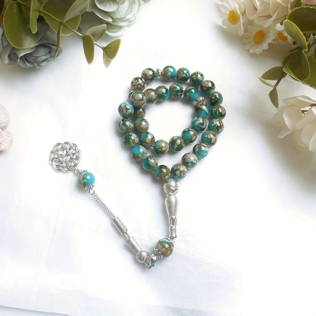 Single Spike Flower Color Round Bead Bracelet Muslim Prayer Tasbih Daily Arabic