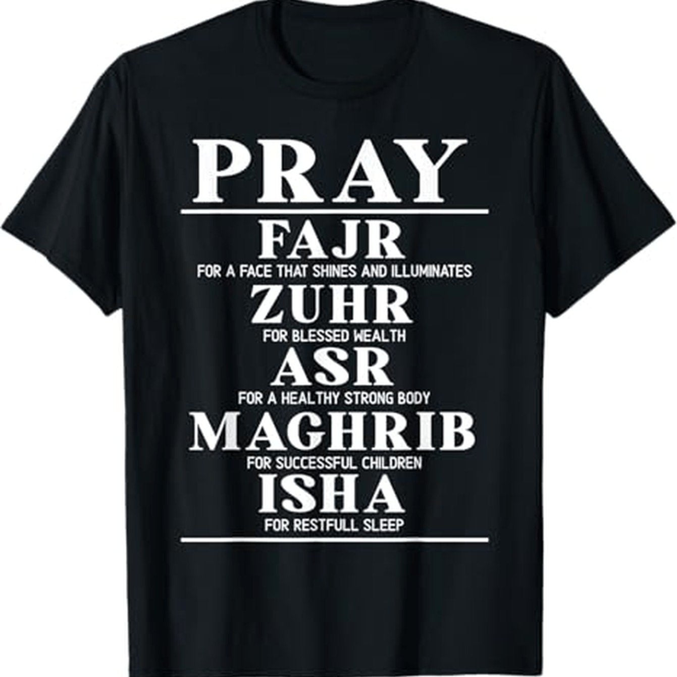 Muslim Islam Quran Mosque Ramadan Religion Islamic Dua Theme T - Shirt, 100% Cotton, for Religious Study or Pious Prayer Occasions, S - XXXL, Black