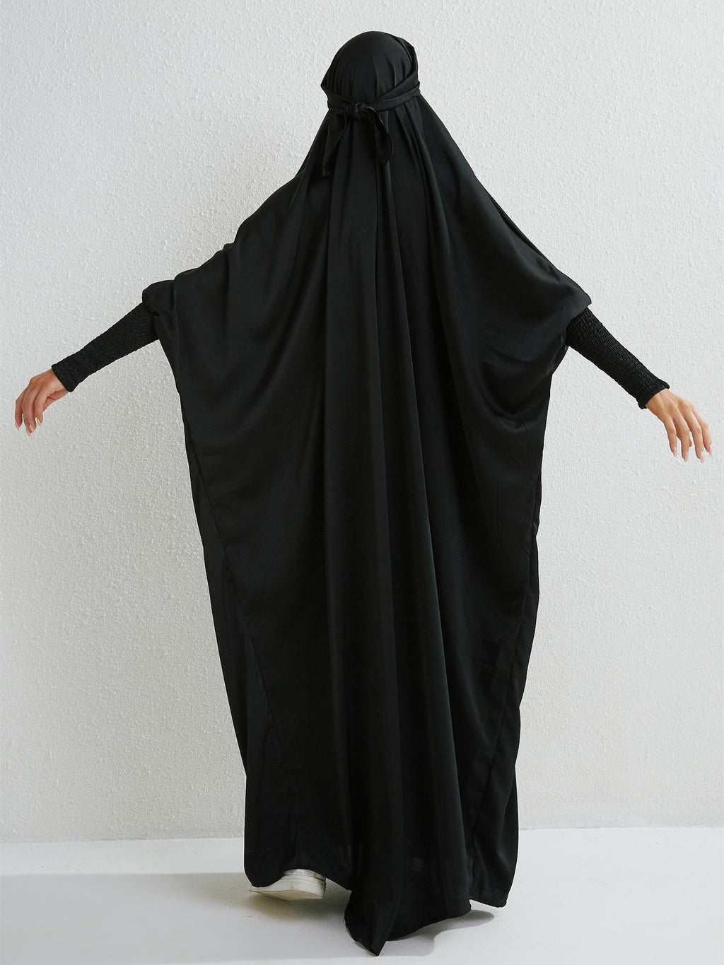 Ramadan Solid One-Piece Prayer Modest Dress - Modest Full Length Dress With Hijab -  For Women - Suitable for Ramadan & Islamic Events - Perfect Gift for Muslim Women