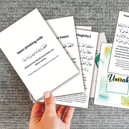62pcs/set, Umrah Dua Cards, Umrah Flashcards, Prayer Cards, Islamic Dua, Dua Reminder Cards, Minimalist Dua For Umrah Muslim Prayer Card - Arabic, Transliteration, English Translation, Umrah Duas Guide