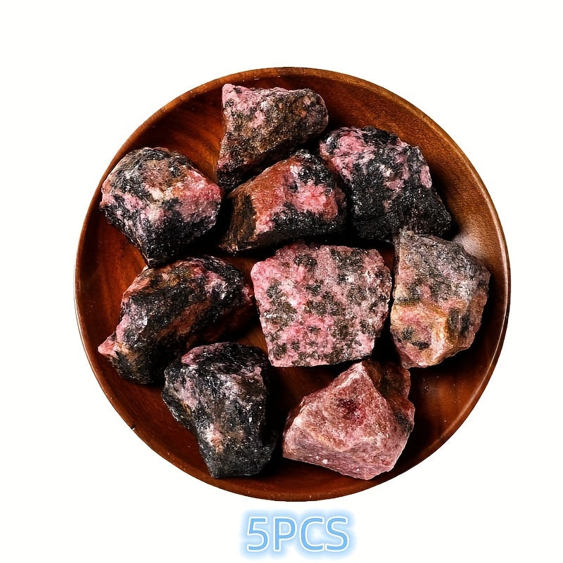 1pc/3pcs/5pcs Rhodonite Raw Stone and Stone, for Rolling and DIY Raw Stone and Crystal Natural Rock, Spiritual Crystal