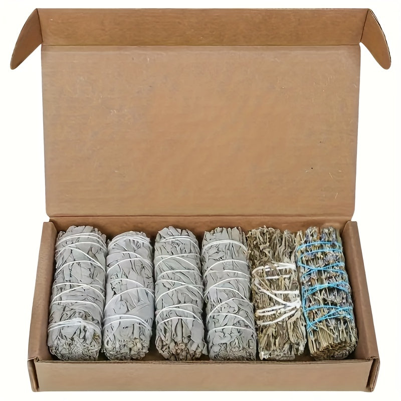 1 Set Herbal Aromatherapy Bundle, Sage, Mugwort, Lavender, Rosemary Sticks, Natural Smudge Sticks for Spiritual Energy Cleaning, Positive Vibes, Home & Kitchen Decor, Ideal for Christmas, Halloween, Easter, Hanukkah, Thanksgi