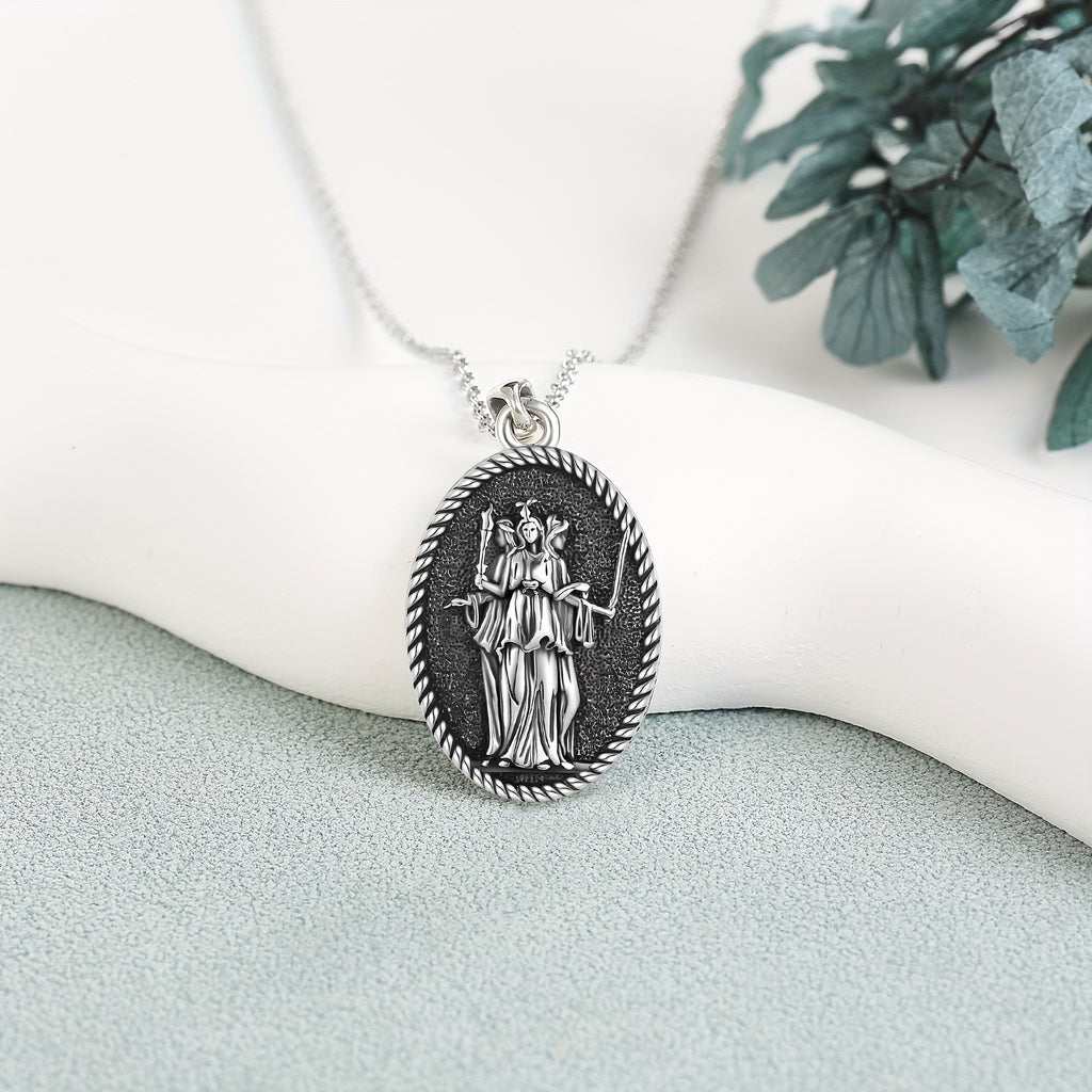 Hecate Necklace 925 Sterling Silver Triple Moon Goddess Pendant Wiccan Jewelry Gifts