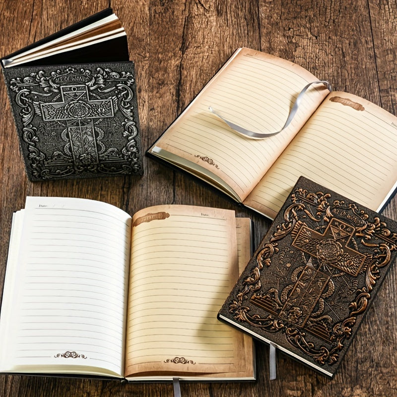 Luxury Vintage Rosicrucian Embossed Pu Leather Journal - Antique Bronze Notebook For Daily Office Use Leather Notebooks And Journals Leather Journal Notebook