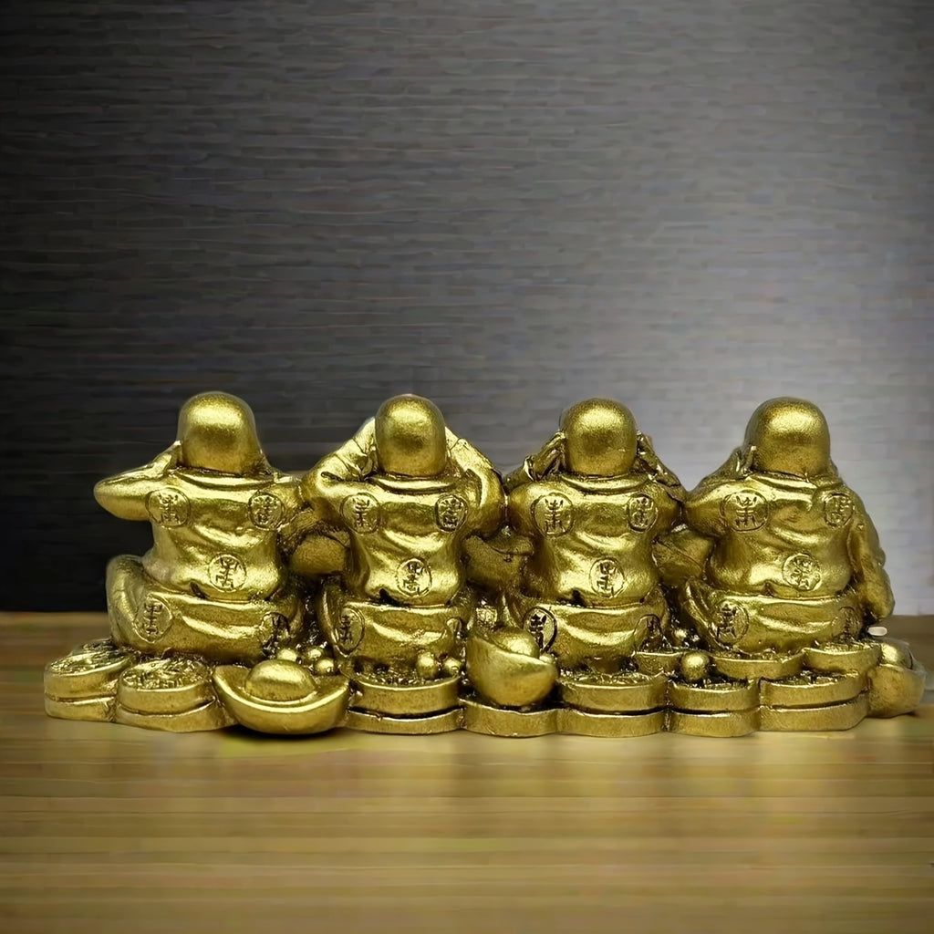 1pc New Year Gift Lucky Buddha Statue Home Decoration New Year Gift Resin Craft