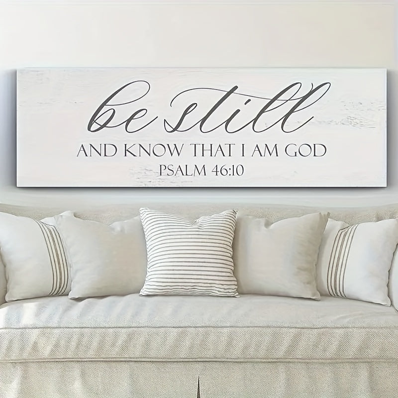1pc Be Still and Know That I Am God - Inspirational Scripture Wall Art for Christian Decor, For Living Room Wall Decor, Bedroom Wall Decor, Canvas Poster Wall Art Decor, No Frame
