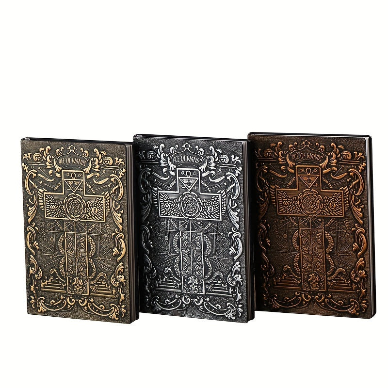 Luxury Vintage Rosicrucian Embossed Pu Leather Journal - Antique Bronze Notebook For Daily Office Use Leather Notebooks And Journals Leather Journal Notebook