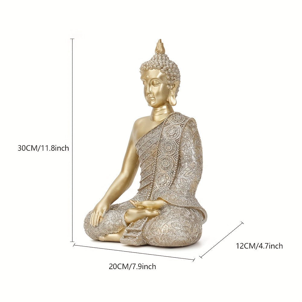 1 Resin Meditating Buddha Statue, Buddha Zen Decor, Artistic Meditation Gift for Home and Office - Ideal for Entryway Display, Perfect Mother'S Day and Autumn/Winter Season Decoration, Statues for Home Decor