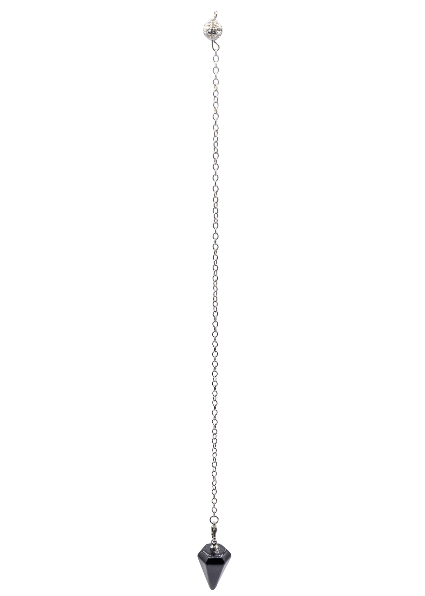 Black Agate Crystal Pendulum