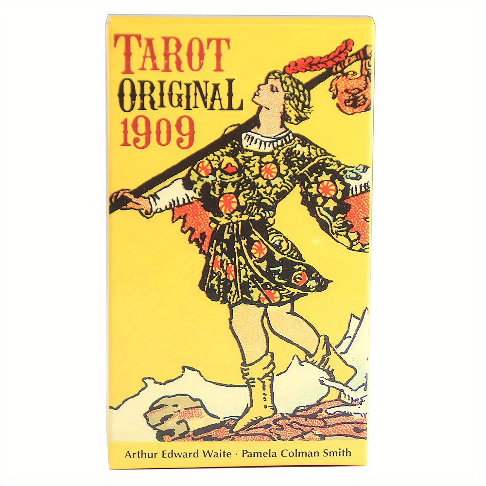 Rider Waite Tarot 1909 Standard Edition - 78 Card Oracle Deck for Divination, Paper Material Game & Accessories