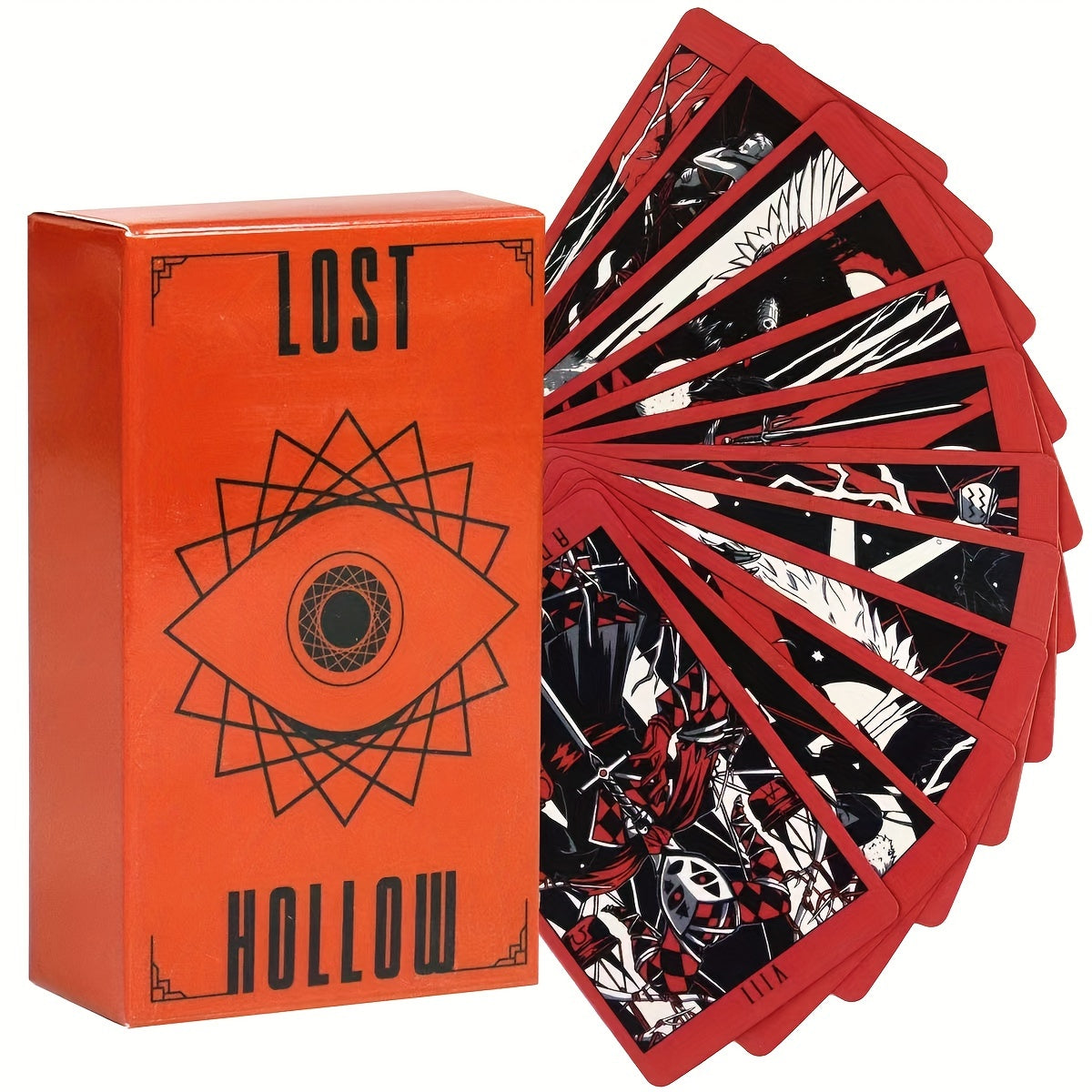 Lost Hollow Tarot Cards Deck with Guidebook - 78-Card Full Color Edge Tarot Deck for Beginners and Experts, Premium Paper Material, Ideal for Divination and Meditation, Suitable for Ages 14+