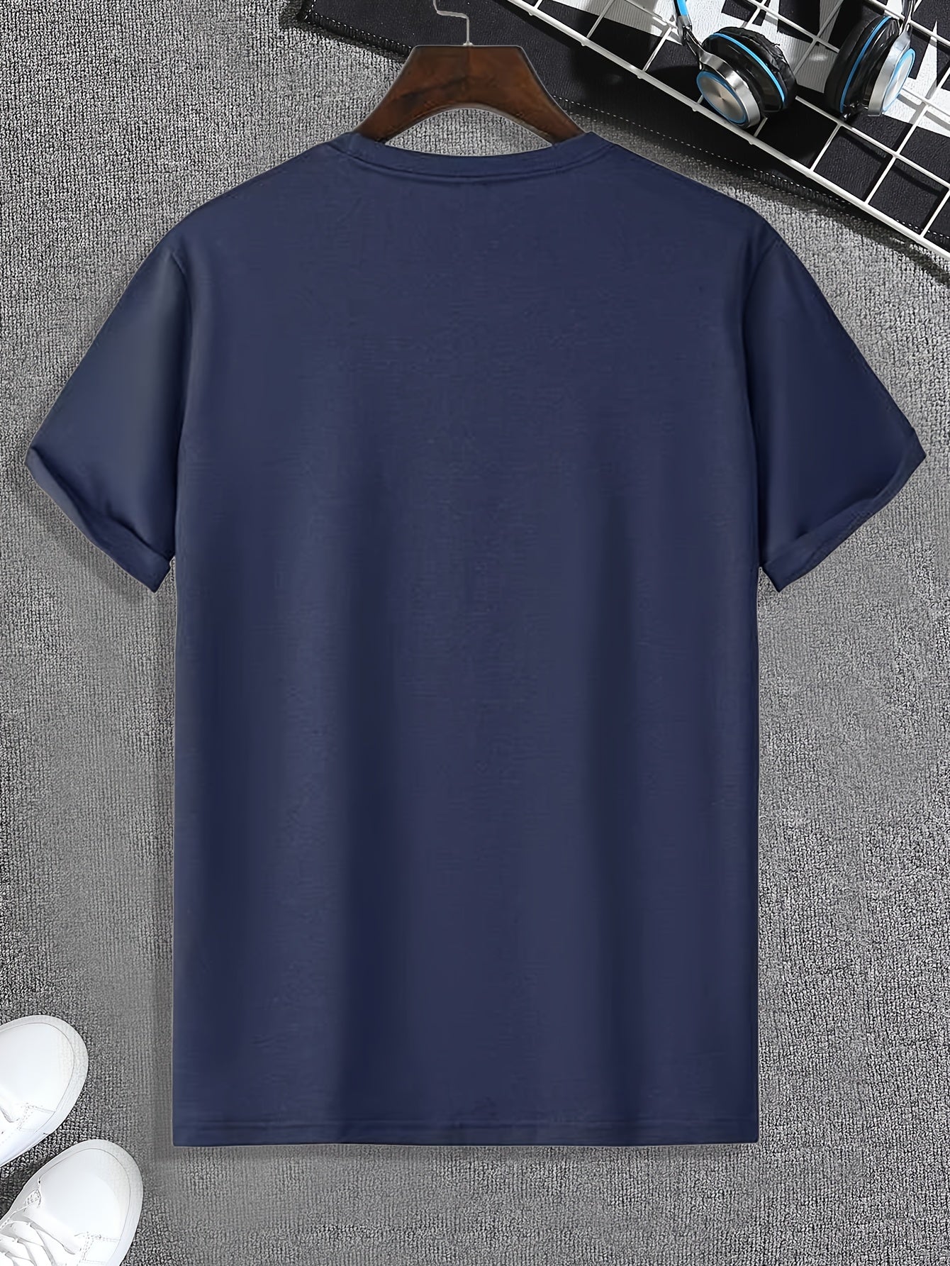 Creative Christian Cross Graphic Print Casual Crew Neck Short Sleeve T-shirt For Men, Comfy Casual Summer T-Shirt For Daily Wear Work Out And Vacation Resorts