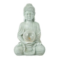 1pc Sacred Solar Lamp Buddha Statue, Buddha Ornament, Solemn Buddhist Figure Statue, Suitable For Placing In Living Rooms, Offices, And Outdoor Gardens, Gifts Of Faith