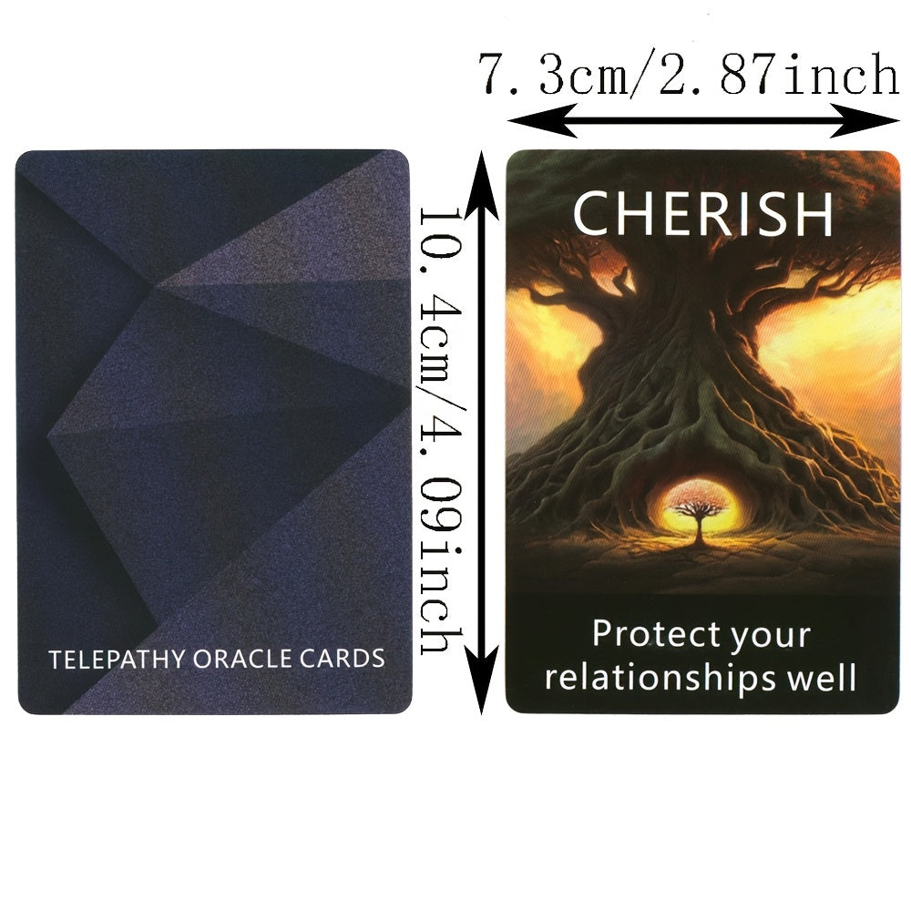 Tarot Deck Featuring 56 Cards with Meanings And Keywords, Designed for Prophecy And Divination, Known As The Telepathy Oracle Clarity Cards