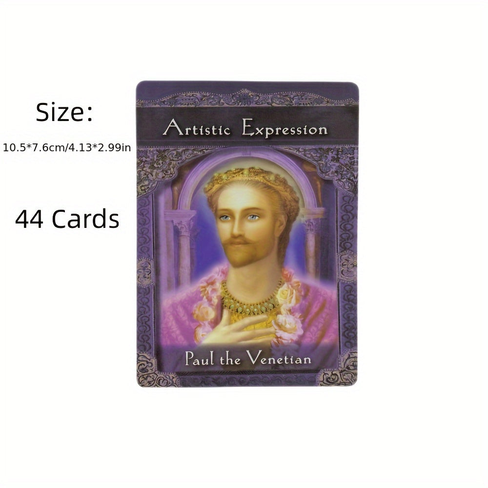 Ascended Masters Oracle Tarot Cards - Doreen Virtue Deck with 44 Cards, Paper Material, Ideal for Adult Friends and Family Party Board Games