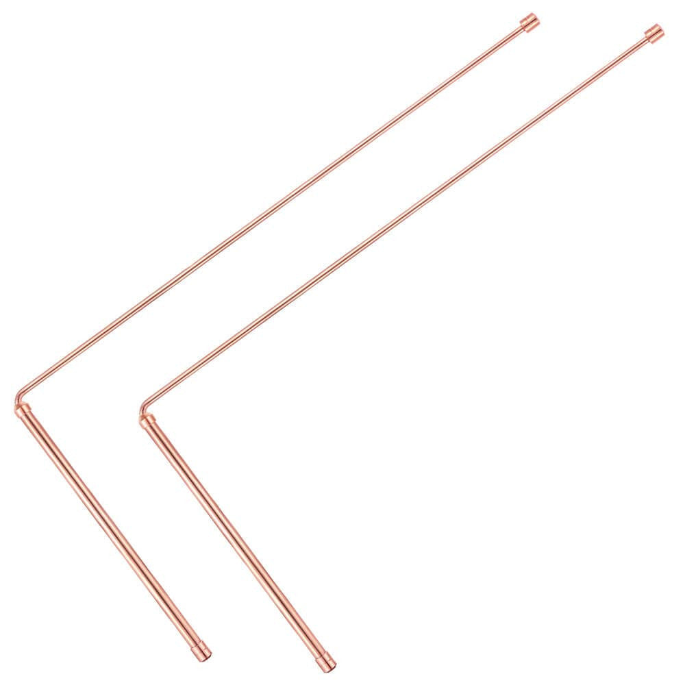 Set of 2 Dowsing Rods Made of 99.9% Pure Copper, Ideal for Ghost Hunting, Locating Water, And Finding Buried Treasures