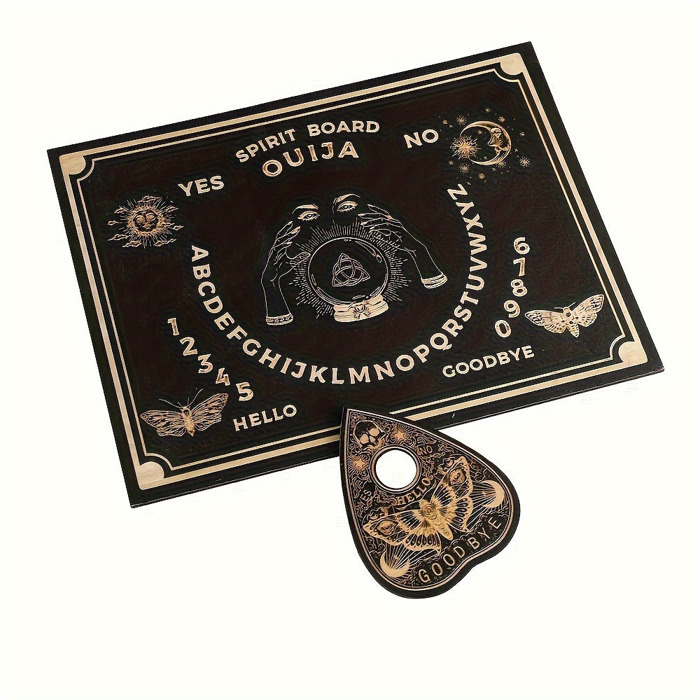 11.8X9 Inch Dowsing Divination Board Ouija Board Wooden Board Talking Board with Planchette