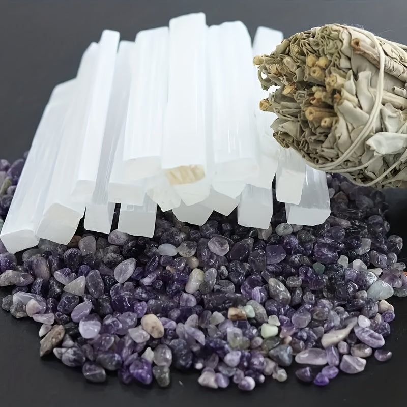 30pcs Natural Selenium Crystal Rods And Selenous Acid Rods, Used for Tarot Tools, Furniture Decorative Ornaments, Witchy Home Decor, Crystal Figurines, And Knick Knacks, Oddities And Curiosities.