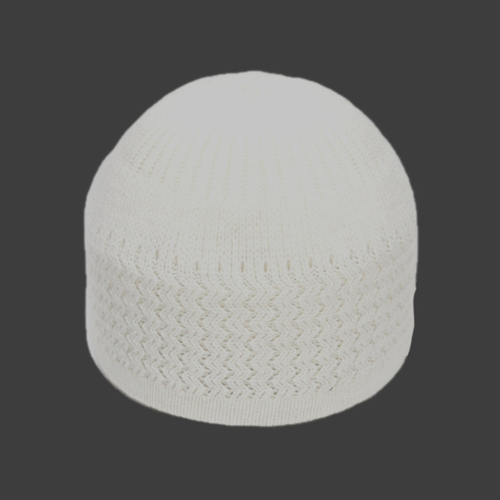 European And American Spring And Autumn Knitted Skull Cap, Unisex Wavy Jacquard Unisex Dome Warm Beanie Cap, Muslim Pullover Knitted Hat, Ideal Choice For Gifts
