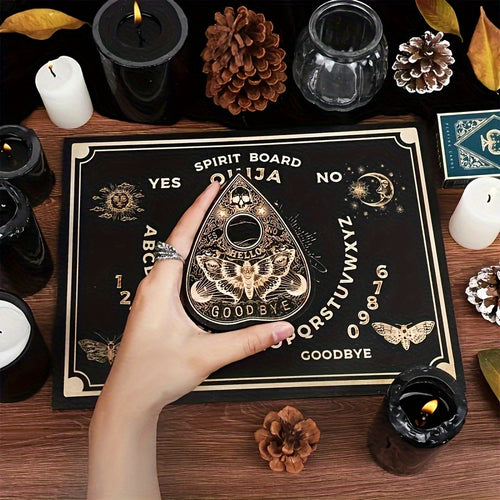 11.8X9 Inch Dowsing Divination Board Ouija Board Wooden Board Talking Board with Planchette