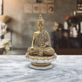 FC Design 6"H Earth Touching Buddha on Lotus Seat in Gold and Silver Figurine Statue Home/Room Decor and Perfect Gift Ideas for House Warming, Holidays and Birthdays Great Collectible Addition