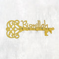 Bismillah Metal Wall Hook - 1pc Glam Style Ornament Hooks with 5 Multi-Functional Hanging Pegs, Universal Holiday Decorative Storage for Muslim Festivals