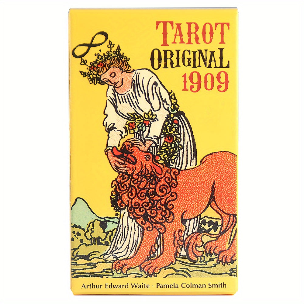 Rider Waite Tarot 1909 Standard Edition - 78 Card Oracle Deck for Divination, Paper Material Game & Accessories
