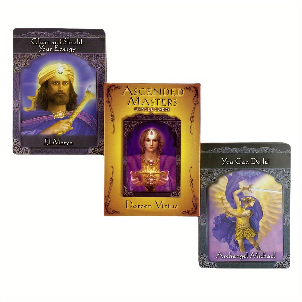 Ascended Masters Oracle Tarot Cards - Doreen Virtue Deck with 44 Cards, Paper Material, Ideal for Adult Friends and Family Party Board Games