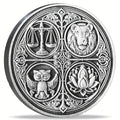 The Four Cardinal Virtues Stoic Coin: Emblem of Christian Ethical Principles - Inspirational Daily Reminder for Stoicism Enthusiasts and Thoughtful Gifts