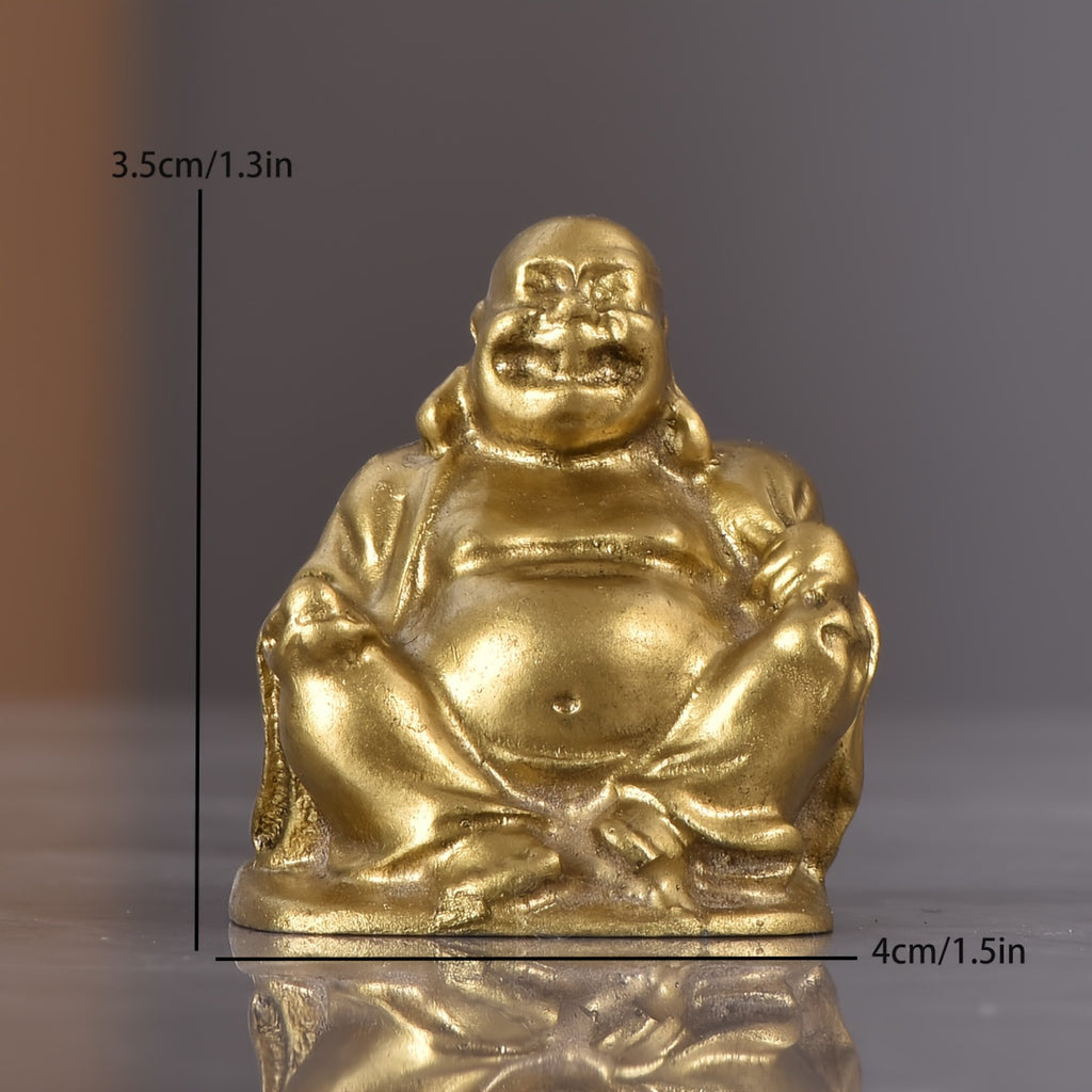 6pcs Antique Auspicious Buddha Statue Resin Ornament, Resin Ornament, Feng Shui Buddha Statue Ornament, Indoor Small Ornament, Car Small Ornament