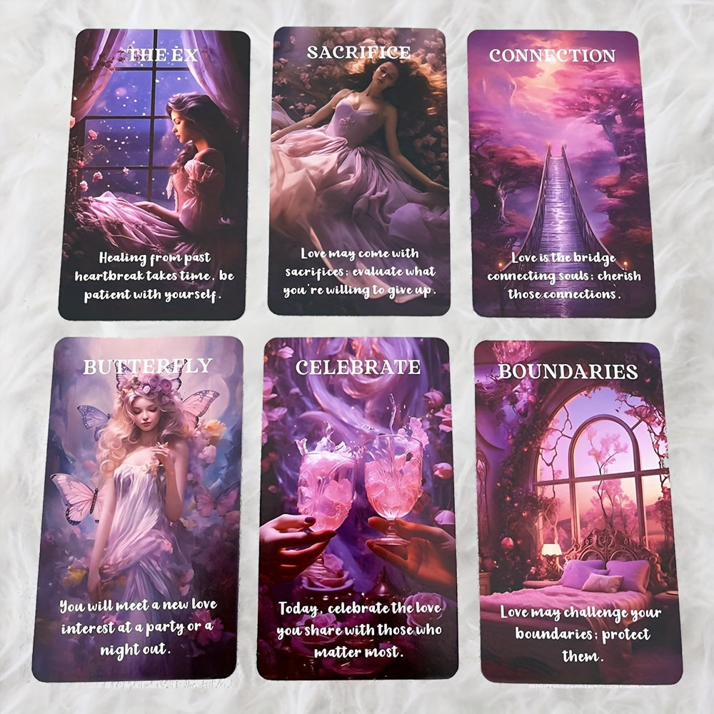 Romance And Love Oracle Card with Meanings on Them | Romantic Tarot for Beginners | Soulmate Divination Cards | Fortune Telling Game