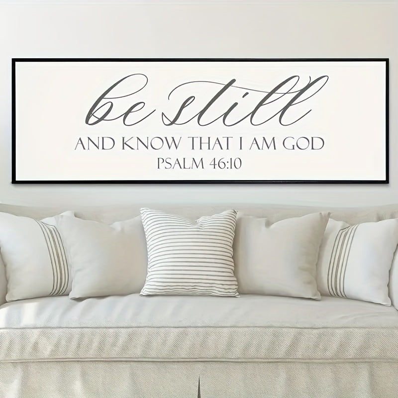 1pc Be Still and Know That I Am God - Inspirational Scripture Wall Art for Christian Decor, For Living Room Wall Decor, Bedroom Wall Decor, Canvas Poster Wall Art Decor, No Frame