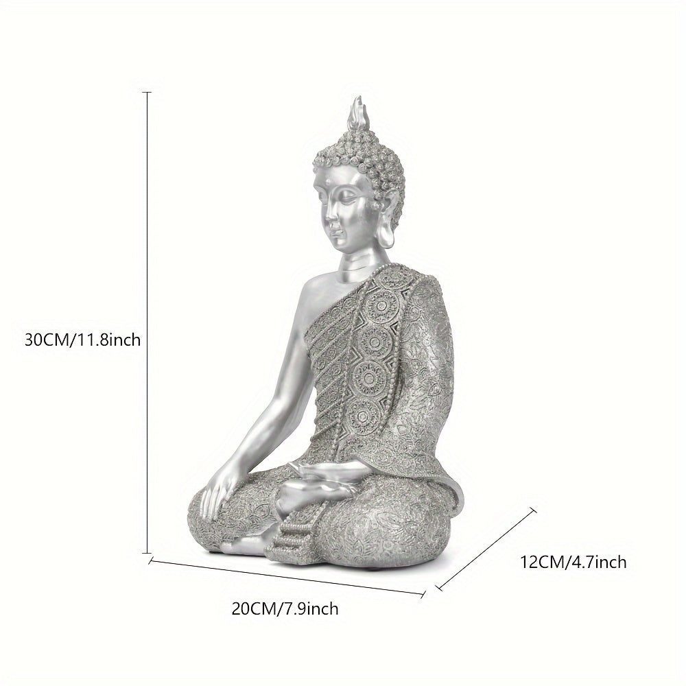 1 Resin Meditating Buddha Statue, Buddha Zen Decor, Artistic Meditation Gift for Home and Office - Ideal for Entryway Display, Perfect Mother'S Day and Autumn/Winter Season Decoration, Statues for Home Decor