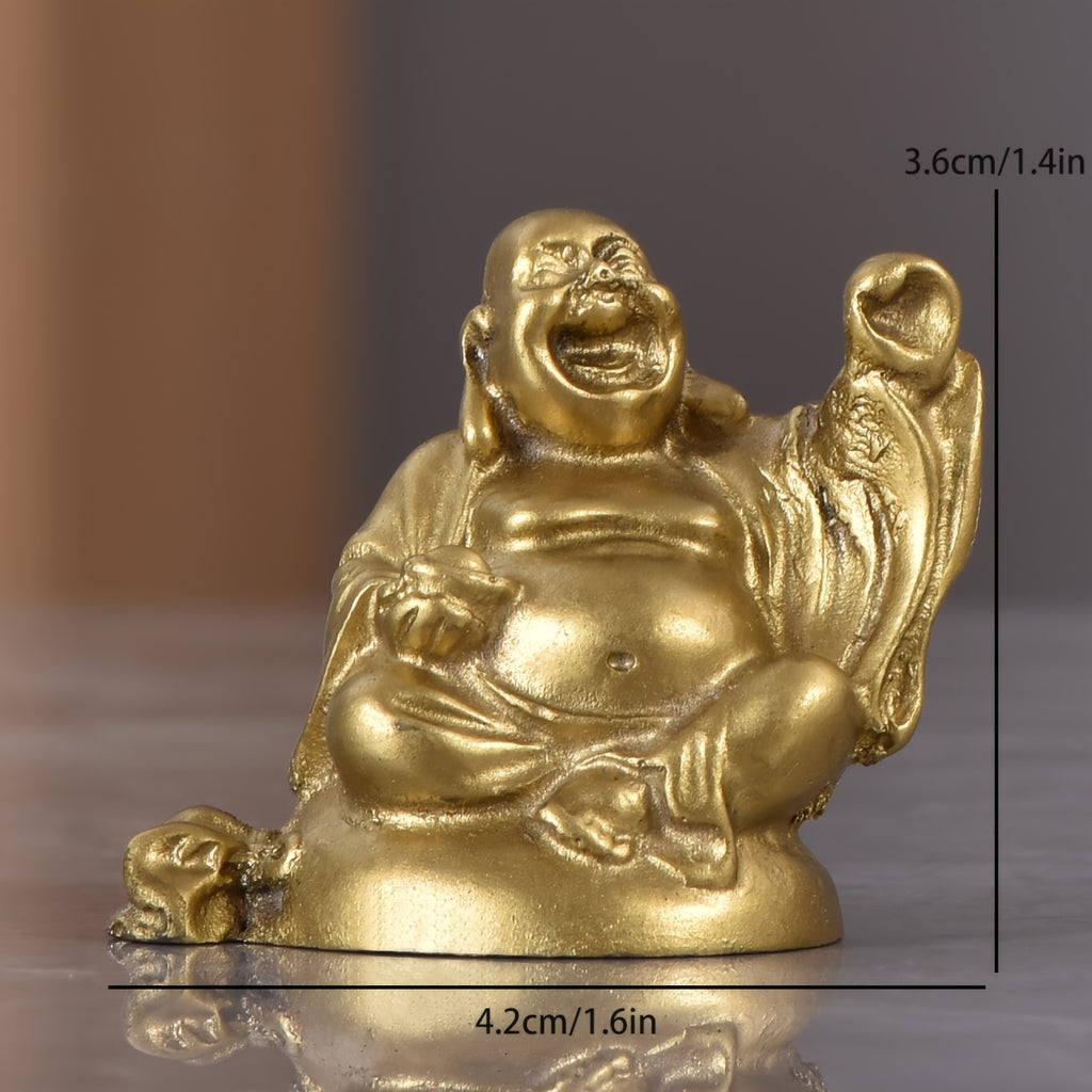 6pcs Antique Auspicious Buddha Statue Resin Ornament, Resin Ornament, Feng Shui Buddha Statue Ornament, Indoor Small Ornament, Car Small Ornament